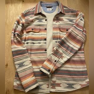Faherty Brand Canyon Overshirt in Thunderbird Fleece - Medium
